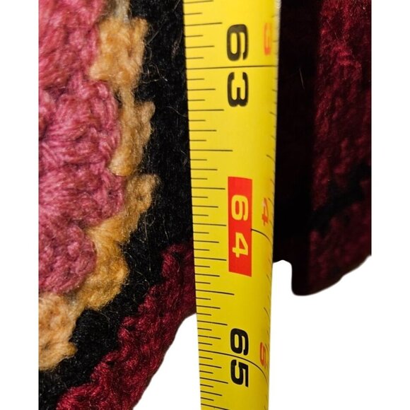 2 Vintage Granny Afgan Crochet Square Blanket Throw Multicolor 50"x32" Handmade - Picture 6 of 13